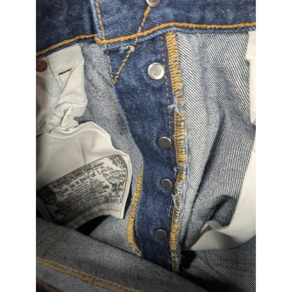 Levis 501 Jeans Mens 36x36 (32x32)Blue Straight Leg Denim Button Fly Medium Wash